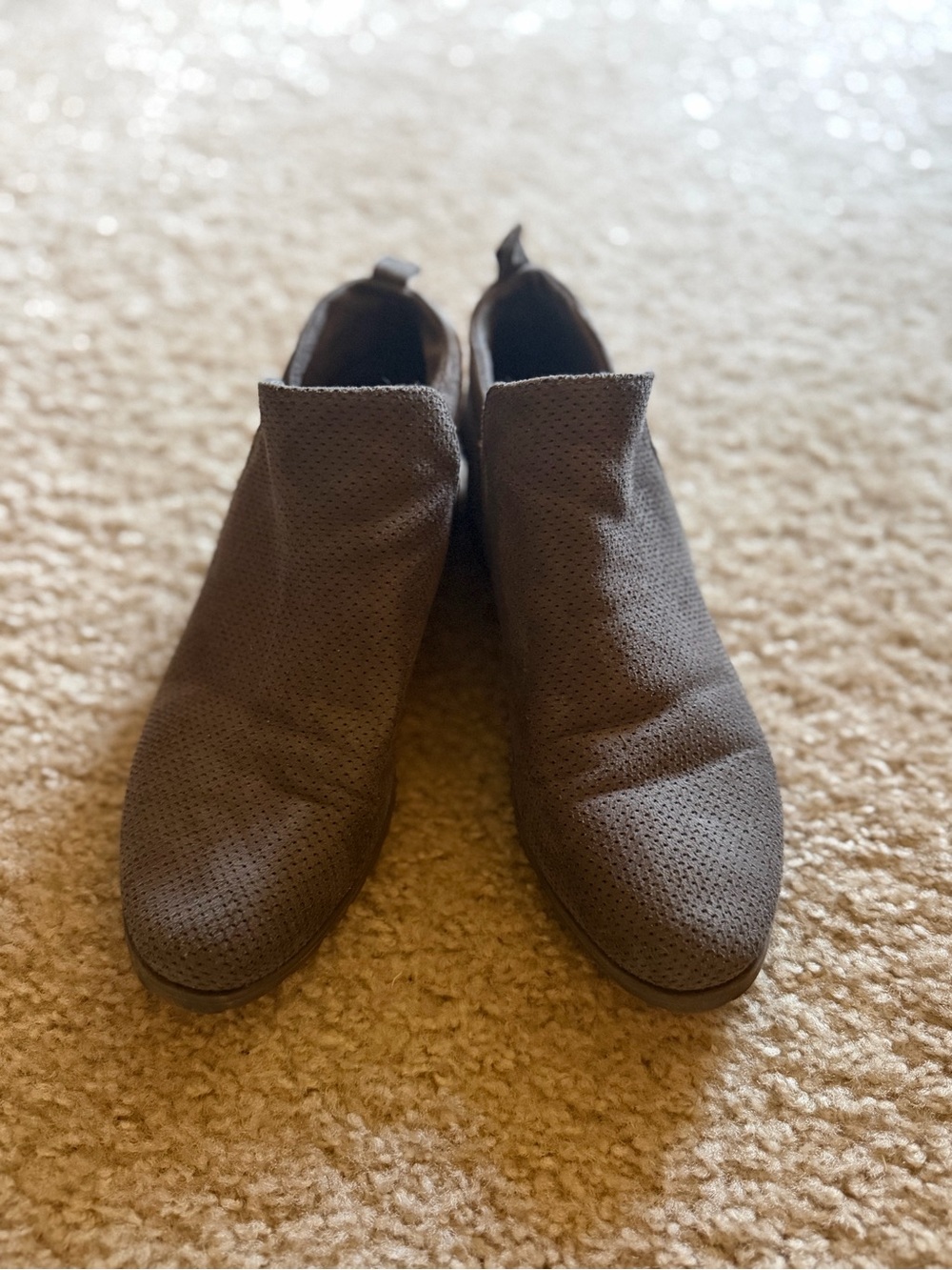 Dr. Scholl's Perforated Gray/Taupe Ankle Booties